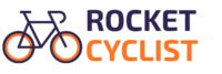 Rocket cyclist logo.