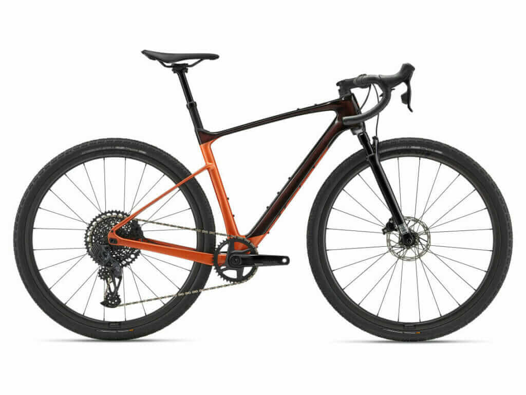 The specialized cyclocross bike is orange and black.